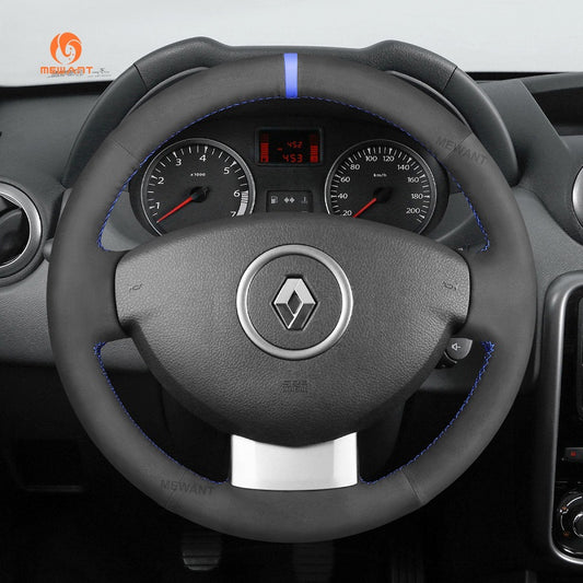 Hand Stitch Car Steering Wheel Cover for Renault Duster Dokker Lodgy Logan Sandero from Mewant