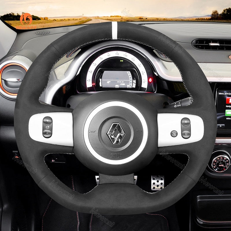 Hand Stitch Car Steering Wheel Cover for Renault Twingo 3 from Mewant