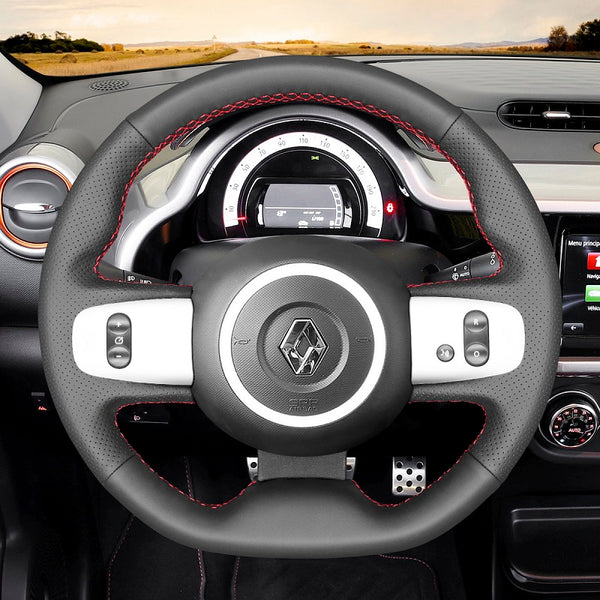 Hand Stitch Car Steering Wheel Cover for Renault Twingo 3 from Mewant