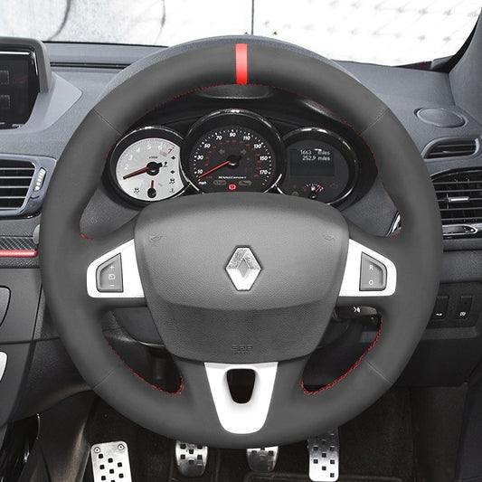 Hand Stitch Car Steering Wheel Cover for Renault Megane 3 (Coupe) RS from Mewant