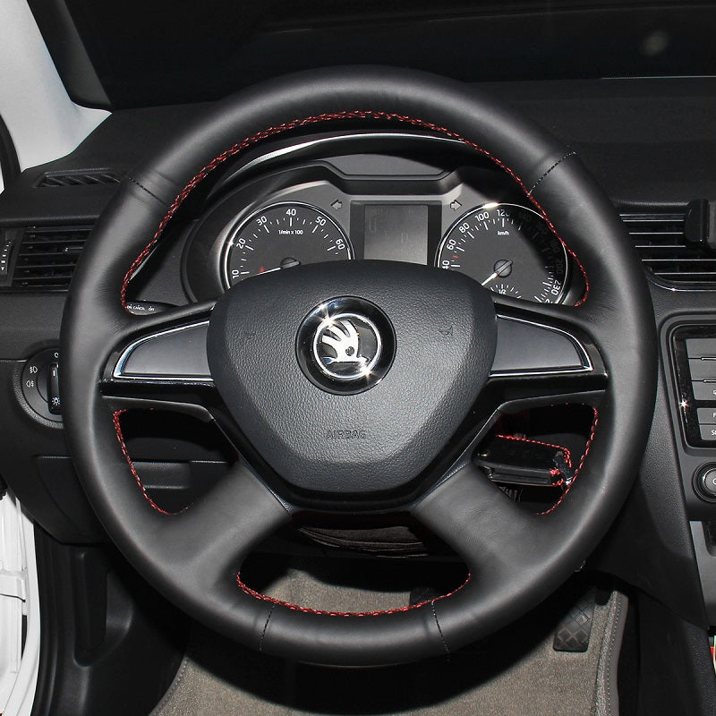Hand Stitch Car Steering Wheel Cover Skoda Citigo Fabia Superb Roomster Rapid Octavia from Mewant