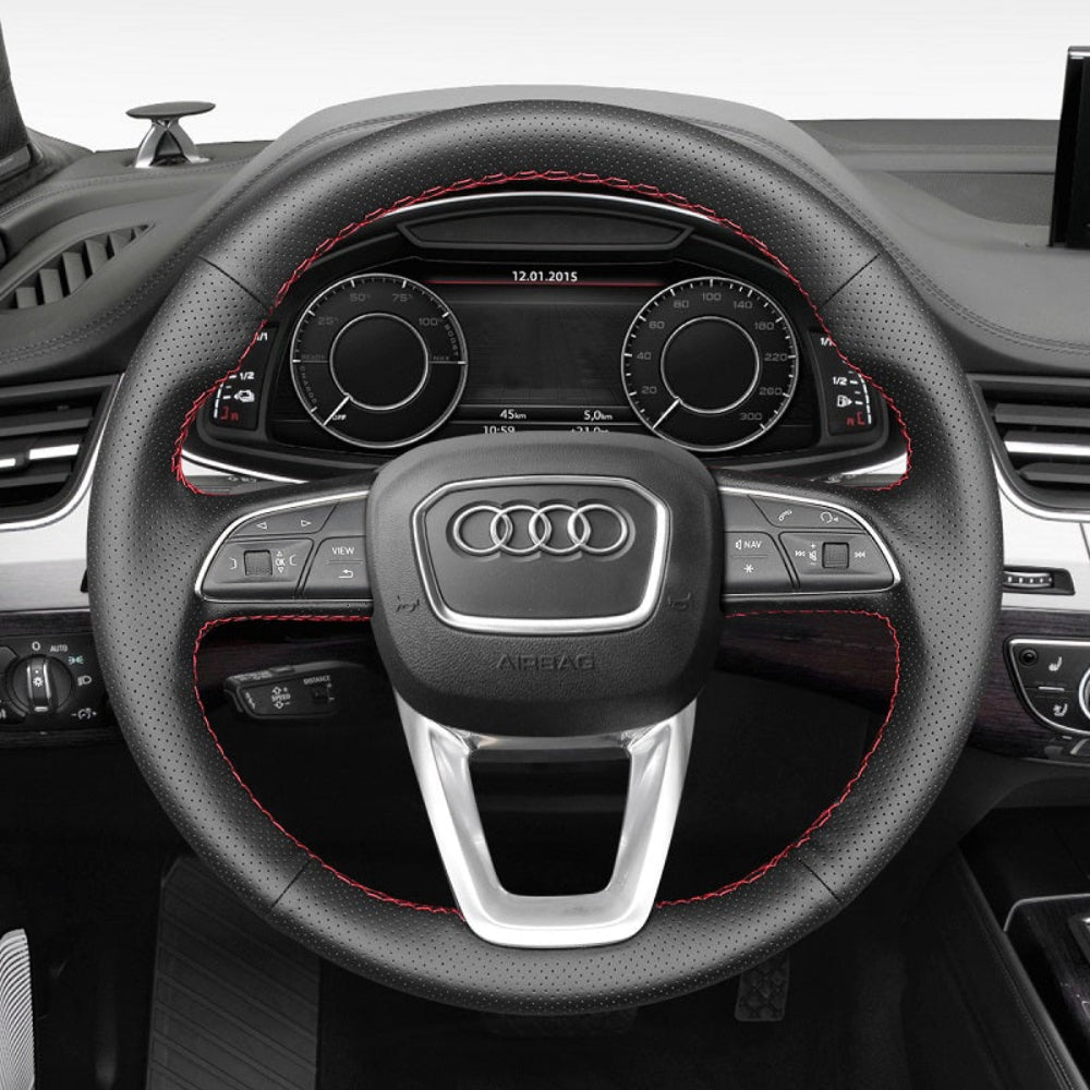 SteeringCover for Audi A3 A4 A5 S3 S4 S5 Q2 SQ2 Q3 RSQ3 Q5 SQ5 Q7 SQ7 Q8 SQ8 Customizable