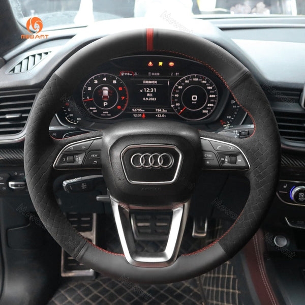 SteeringCover for Audi A3 A4 A5 S3 S4 S5 Q2 SQ2 Q3 RSQ3 Q5 SQ5 Q7 SQ7 Q8 SQ8 Customizable