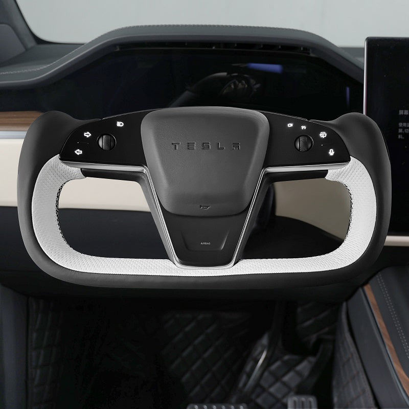 Mewant® Alcantara-Lenkradbezug für Tesla-Modelle S 2021-2023 / Modell X 2021-2023