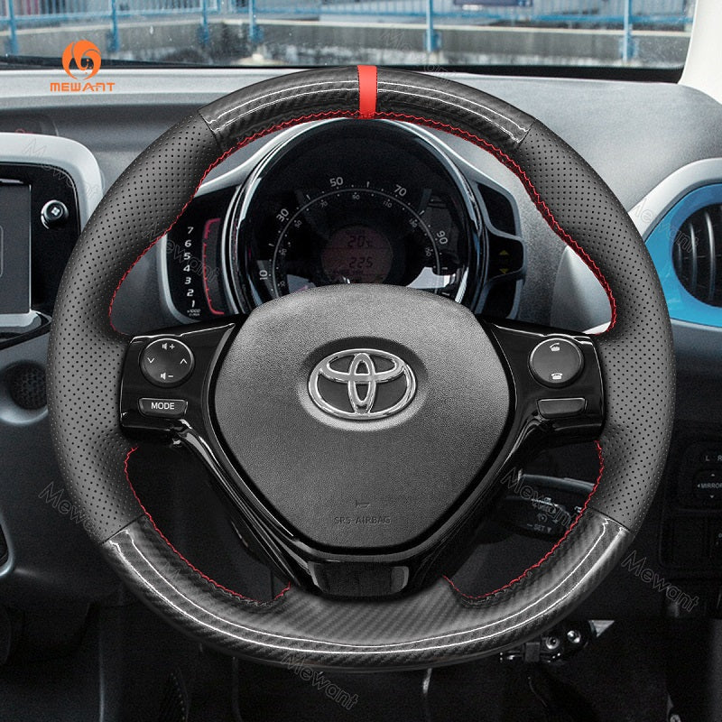 Car Steering Wheel Cover for Toyota Aygo 2 2014-2021 from Mewant