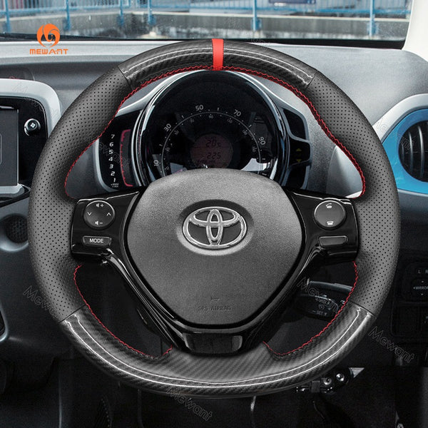 Car Steering Wheel Cover for Toyota Aygo 2 2014-2021 from Mewant