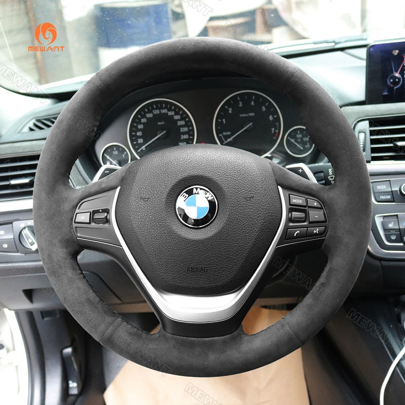 Mewant® Alcantara Car Steering Wheel Cover for BMW 3 Series F30 F34 F22 F23 F32 F33 F36
