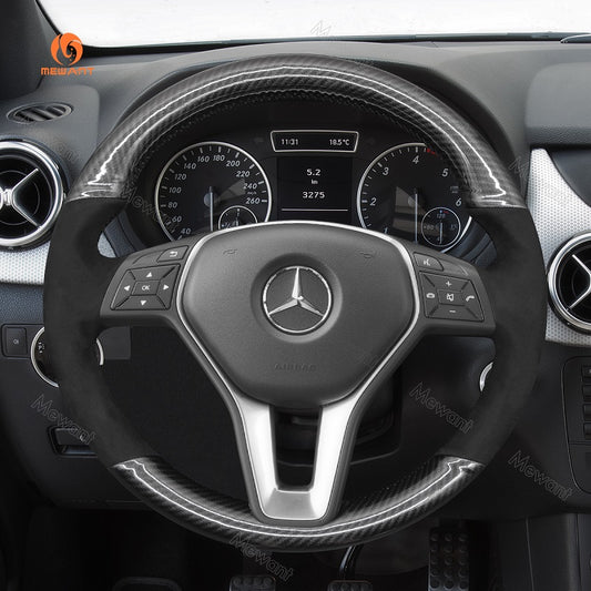 Hand Stitch Car Steering Wheel Cover for Mercedes Benz W246 W204 C117 C218 W212 X156 X204 from Mewant
