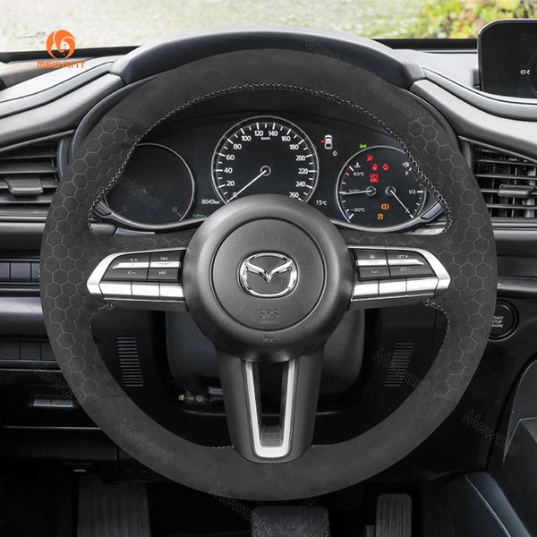 Mewant® Alcantara Autolenkradbezug für Mazda CX-30 CX30 / Mazda 3 Axela