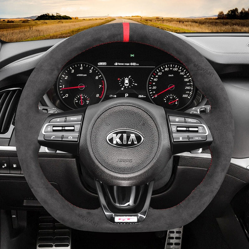 Mewant® Alcantara Car Steering Wheel Cover for Kia Stinger 2017-2022