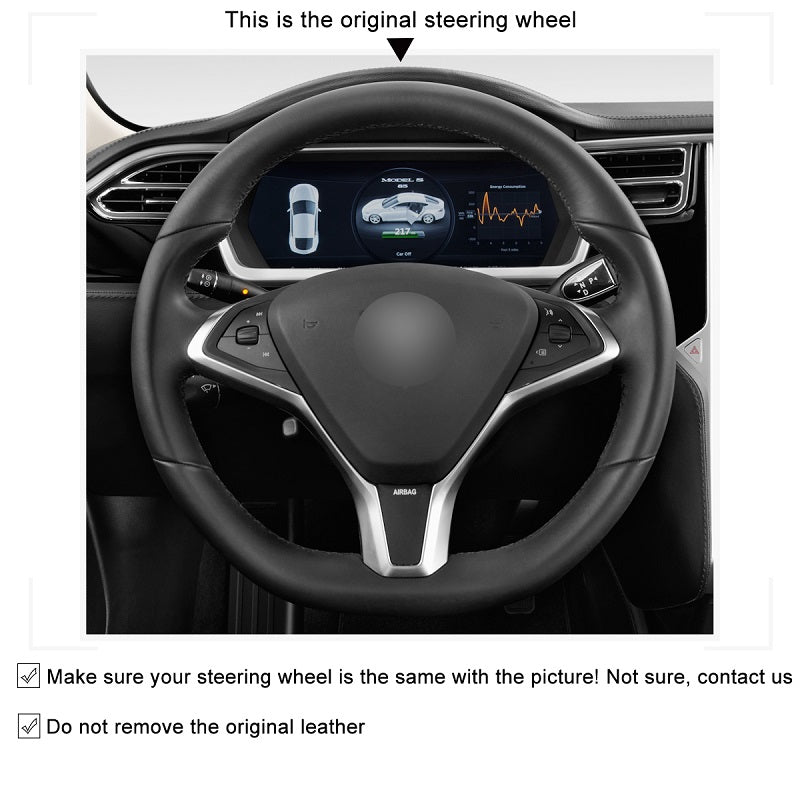 Mewant® Alcantara-Lenkradbezug für das Tesla-Modell S 2013–2017