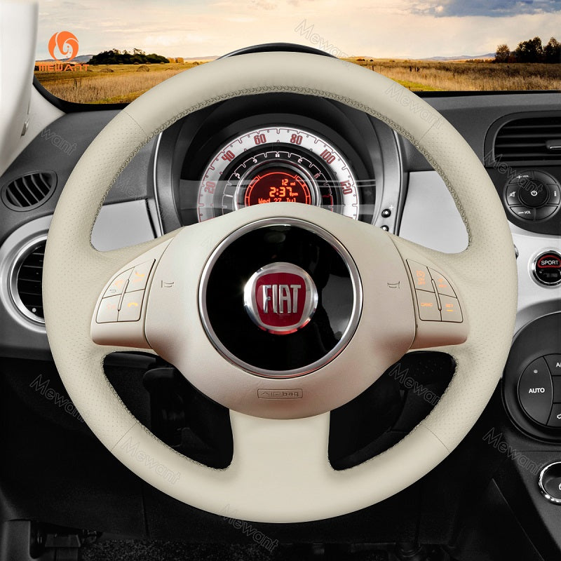Car Steering Wheel Cover for Fiat 500 500e 500C from Mewant