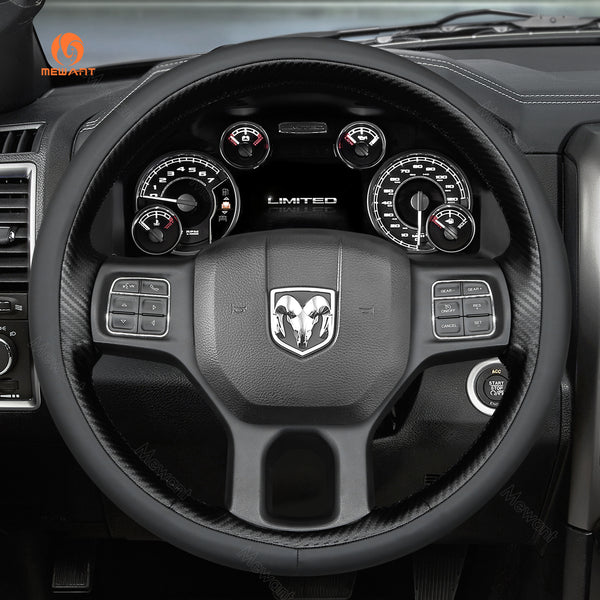 Mewant® Alcantara Car Steering Wheel Cover for Dodge RAM 1500 2012-2018 1500 Classic 2019-2023  2500 2012-2018 3500 2012-2018 5500 2012-2018