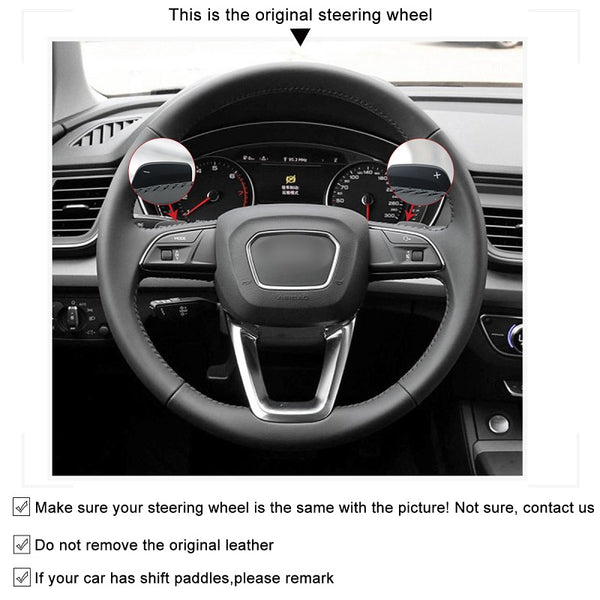 Coprivolante per auto Mewant® Alcantara per Audi A3 A4 Allroad A4 A5 Q3 Q5 Q7 Q8 RS 5 RS Q8 S3 S4 S5 SQ5 SQ7 