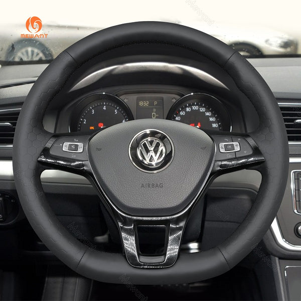Hand Stitch Car Steering Wheel Cover for Volkswagen VW Golf 7 Alltrack SportWagen Jetta Passat Tiguan e-Golf Arteon Atlas