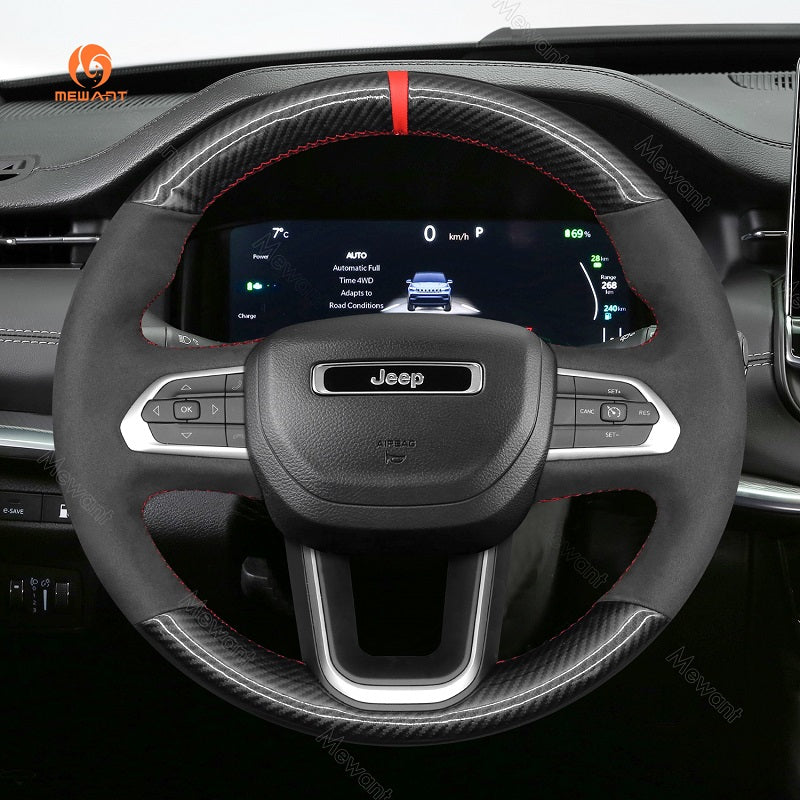 Hand Stitch Car Steering Wheel Cover for Jeep Compass II(MP) from Mewant
