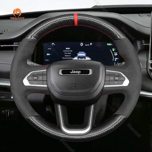 Hand Stitch Car Steering Wheel Cover for Jeep Compass II(MP) from Mewant