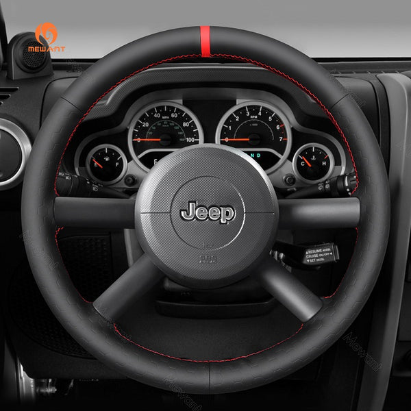 Hand Stitch Car Steering Wheel Cover for Jeep Wrangler (JK) 2007-2010 from Mewant