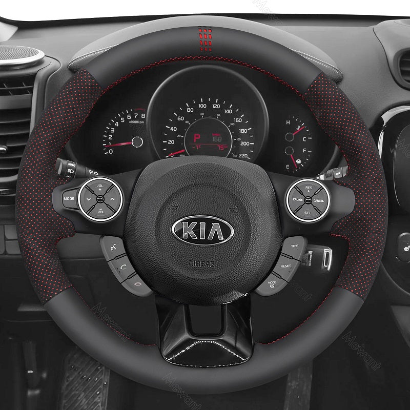 Car Steering Wheel Cover for Kia Soul 2014-2019 from Mewant