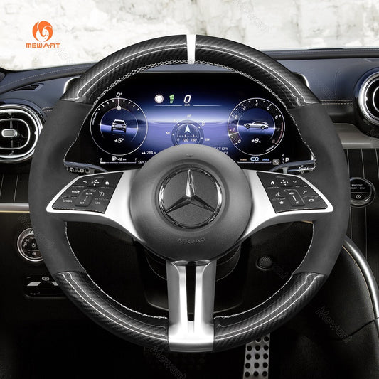 Car Steering Wheel Cover for Mercedes-Benz W206 C118/X118 C236/A236 X243 V295 X294 eSprinter VS30/H247/X247/X254/C254 2023-2024