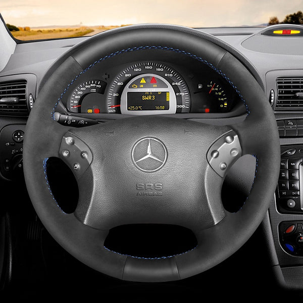 Hand Stitch Car Steering Wheel Cover for Mercedes Benz C-Class W203 C32 AMG from Mewant