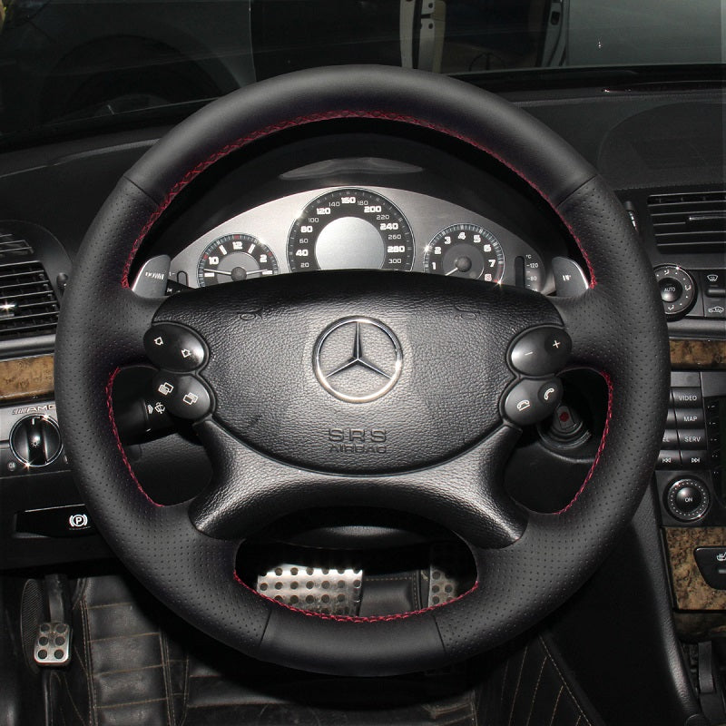 Hand Stitch Car Steering Wheel Cover for Mercedes Benz E-Class W211C209 C219 W463 R230 from Mewant