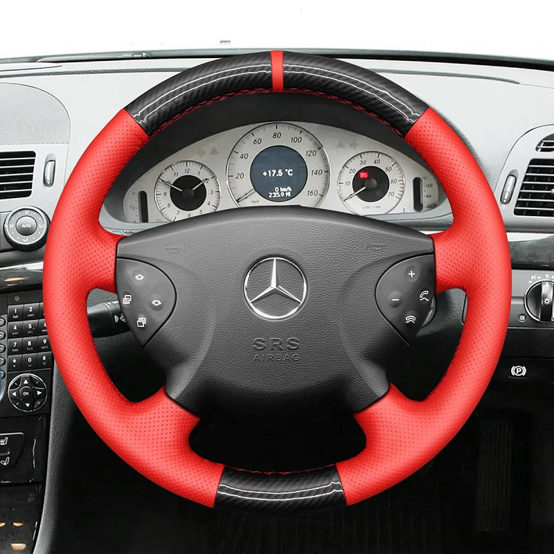 Hand Stitch Car Steering Wheel Cover for Mercedes Benz E-Class W211 G-Class W463 from Mewant