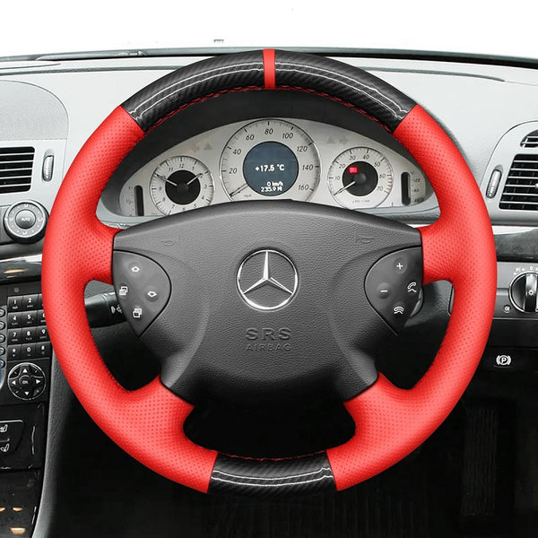 Hand Stitch Car Steering Wheel Cover for Mercedes Benz E-Class W211 G-Class W463 from Mewant