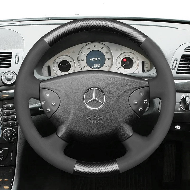 Hand Stitch Car Steering Wheel Cover for Mercedes Benz E-Class W211 G-Class W463 from Mewant