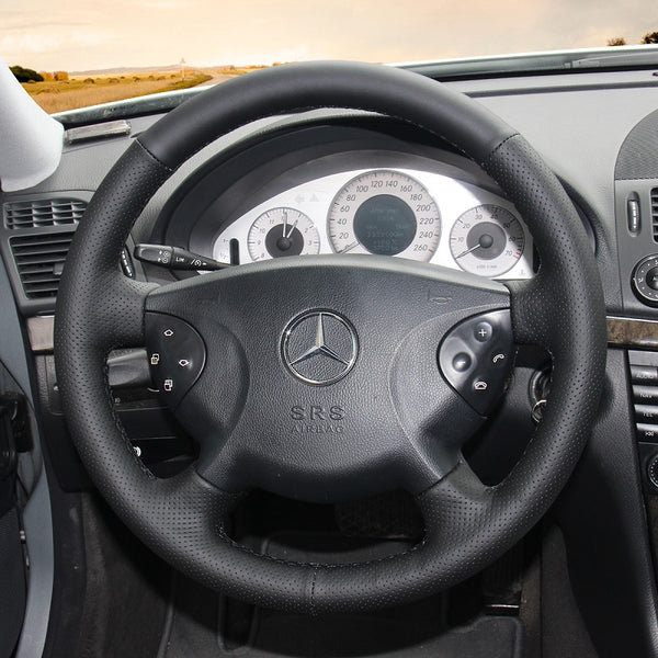 Hand Stitch Car Steering Wheel Cover for Mercedes Benz E-Class W211 G-Class W463 from Mewant