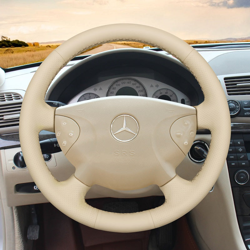 Hand Stitch Car Steering Wheel Cover for Mercedes Benz E-Class W211 G-Class W463 from Mewant