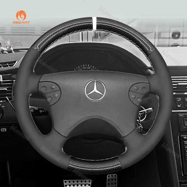 Hand Stitch Car Steering Wheel Cover for Mercedes Benz W208 C208 W210 W463 from Mewant