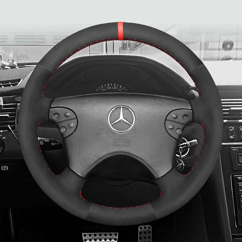 Hand Stitch Car Steering Wheel Cover for Mercedes Benz W208 C208 W210 W463 from Mewant