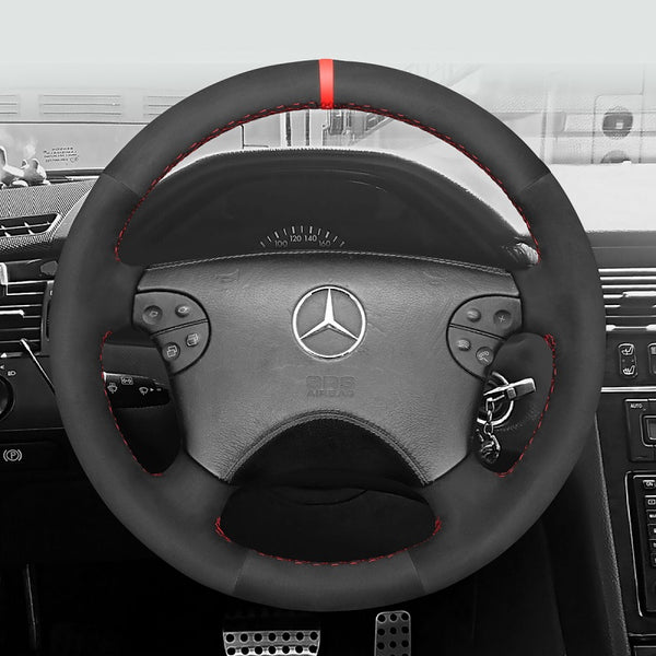 Hand Stitch Car Steering Wheel Cover for Mercedes Benz W208 C208 W210 W463 from Mewant