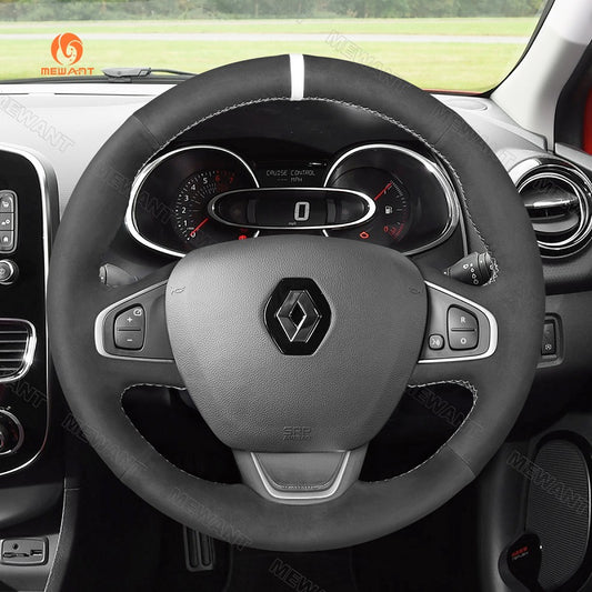 Hand Stitch Car Steering Wheel Cover for Renault Clio 4 (IV) Captur Kaptur from Mewant