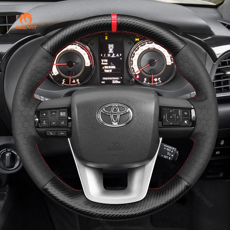 Car Steering Wheel Cover for Toyota Hilux Fortuner II Land Cruiser 70 Series (J76/J78) from Mewant