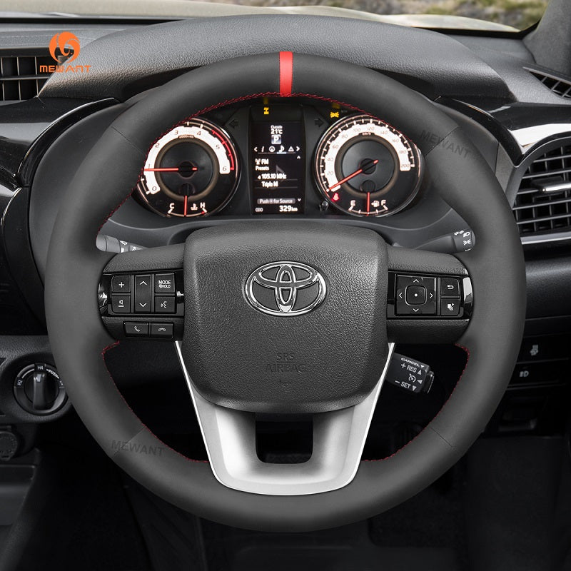Car Steering Wheel Cover for Toyota Hilux Fortuner II Land Cruiser 70 Series (J76/J78) from Mewant