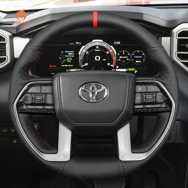 Car Steering Wheel Cover for Toyota Tacoma Tundra Sequoia from Mewant