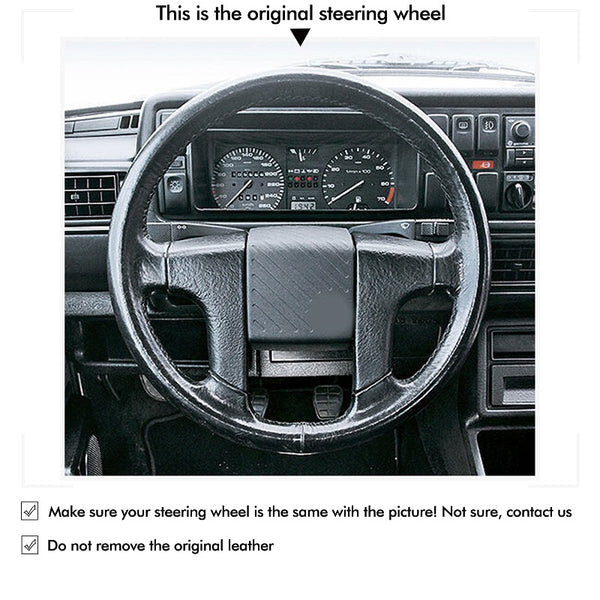Hand Stitch Car Steering Wheel Cover for Volkswagen MK2 Golf II 2 GTI 1984-1999 from mewant