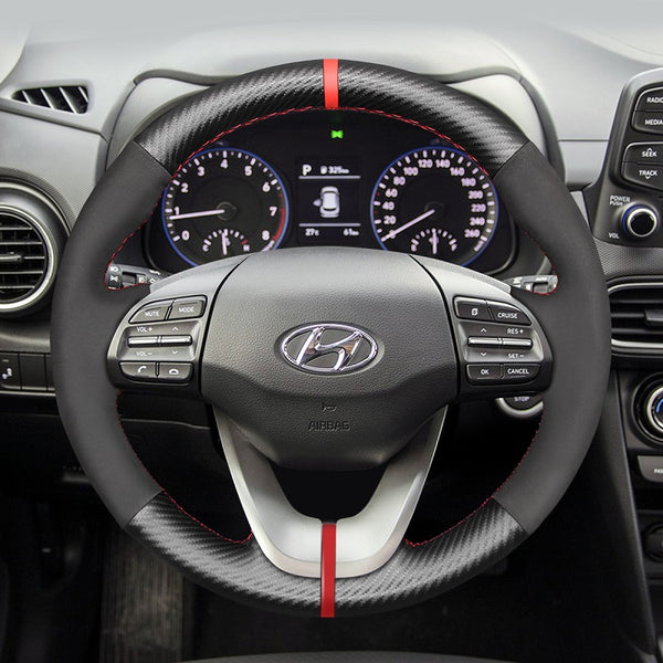 Mewant Auto Lenkradbezug für Hyundai Elantra GT Veloster Lenkungsabdeckung