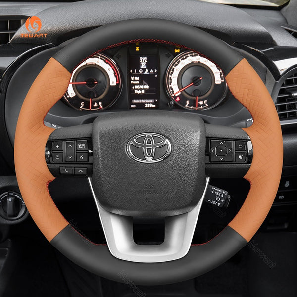 Car Steering Wheel Cover for Toyota Hilux Fortuner II Land Cruiser 70 Series (J76/J78) from Mewant
