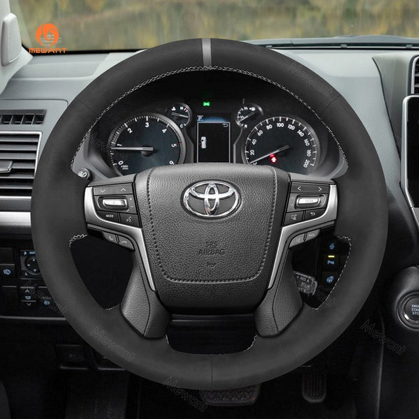 Car Steering Wheel Cover for Toyota Land Cruiser 200 Series (J200) 150 Series (J150) from Mewant