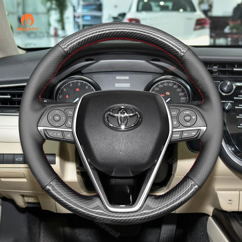 Mewant® Alcantara Car Steering Wheel Cover for Toyota Corolla RAV4 Camry Avalon