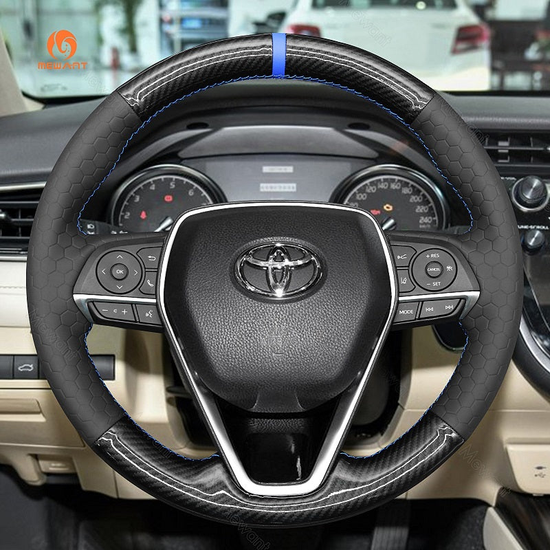 Mewant® Alcantara Car Steering Wheel Cover for Toyota Corolla RAV4 Camry Avalon