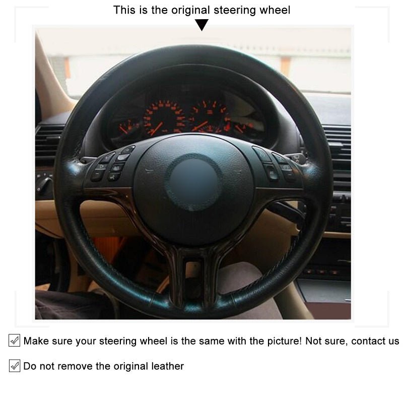 Mewant® Alcantara Car Steering Wheel for 3 Series E46 (Sedan/Touring) 2000 - 2004 - SteeringCover