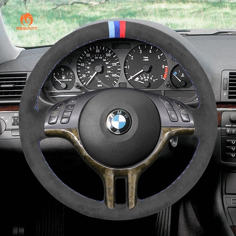 Mewant® Alcantara Car Steering Wheel for 3 Series E46 (Sedan/Touring) 2000 - 2004 - SteeringCover