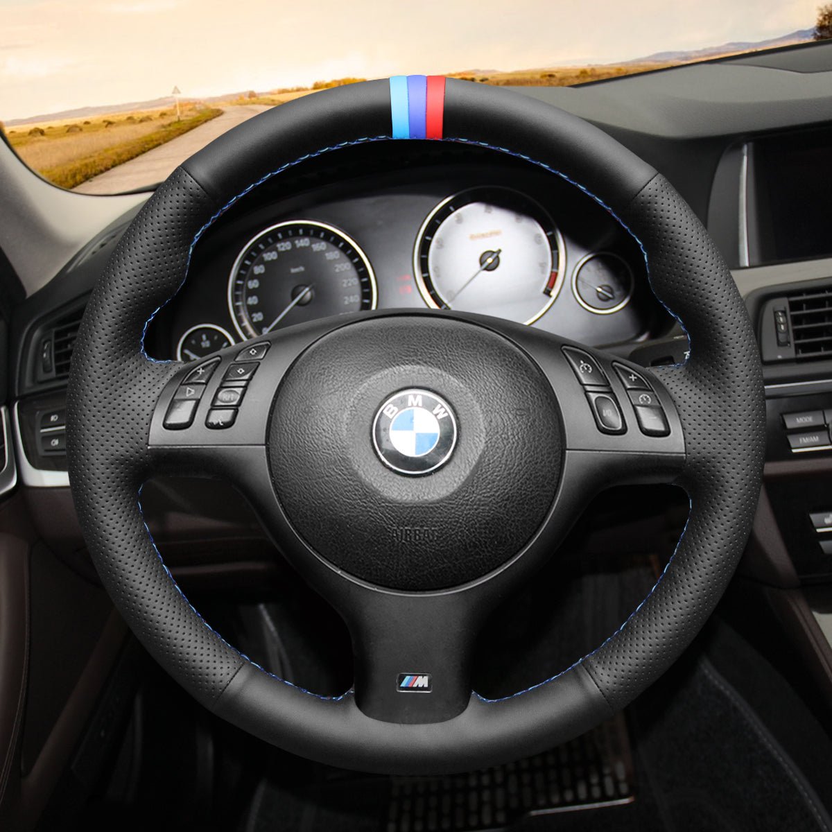 Mewant® Alcantara Car Steering Wheel for 3 Series E46/5 5 Series E39 M3 E46 M5 E39 - SteeringCover