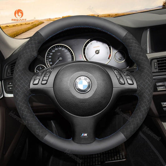 Mewant® Alcantara Car Steering Wheel for 3 Series E46/5 5 Series E39 M3 E46 M5 E39 - SteeringCover