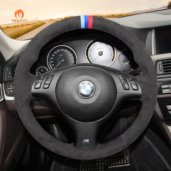 Mewant® Alcantara Car Steering Wheel for 3 Series E46/5 5 Series E39 M3 E46 M5 E39 - SteeringCover