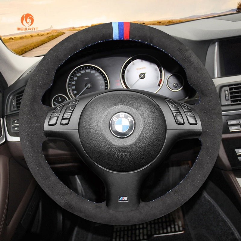 Mewant® Alcantara Car Steering Wheel for 3 Series E46/5 5 Series E39 M3 E46 M5 E39 - SteeringCover